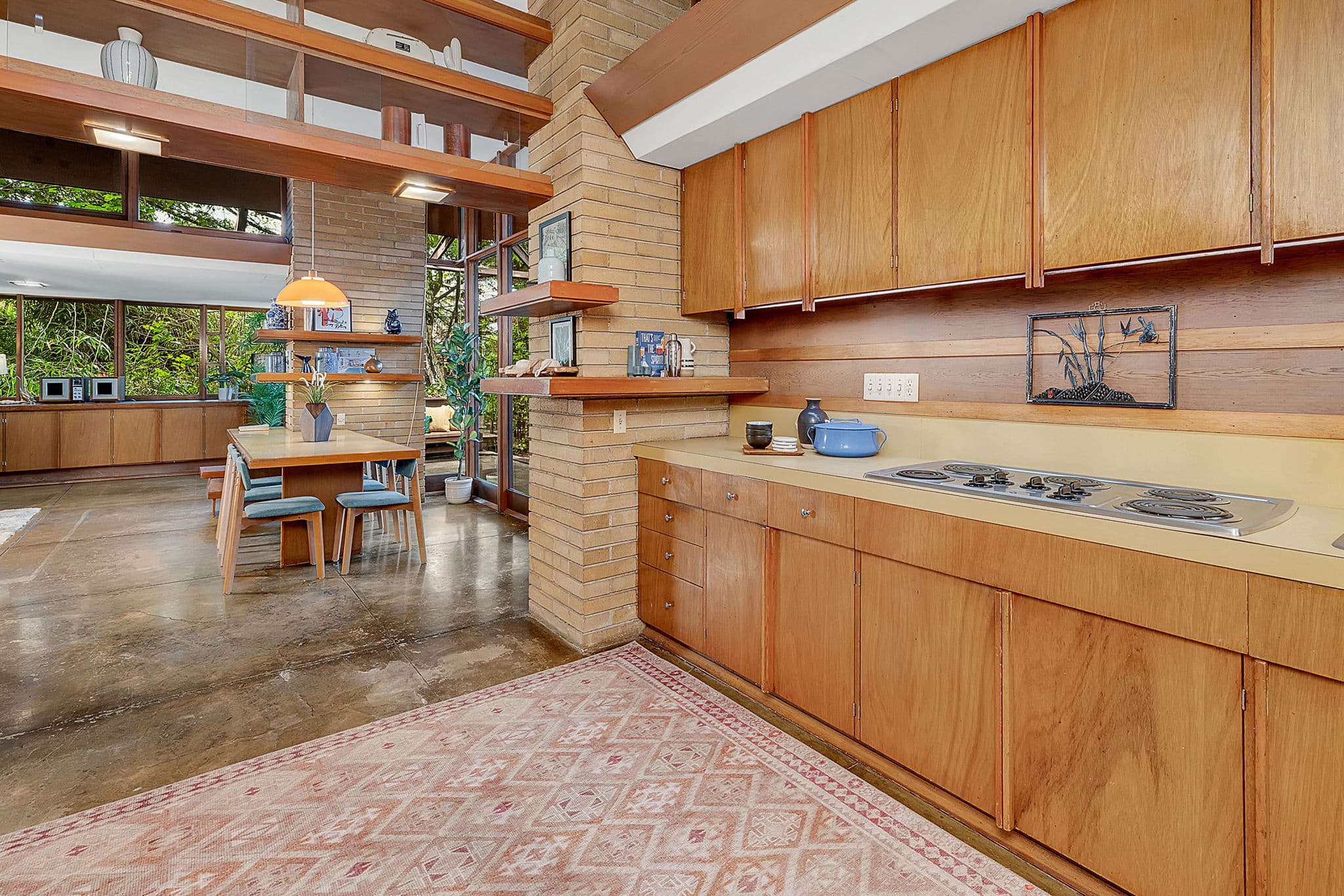 Kitchen from the far side, looking through to the dining area